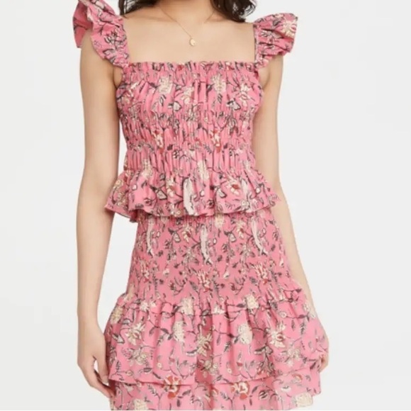 CHARINA SARTE Victoria Top In Pink Batik - Picture 1 of 7